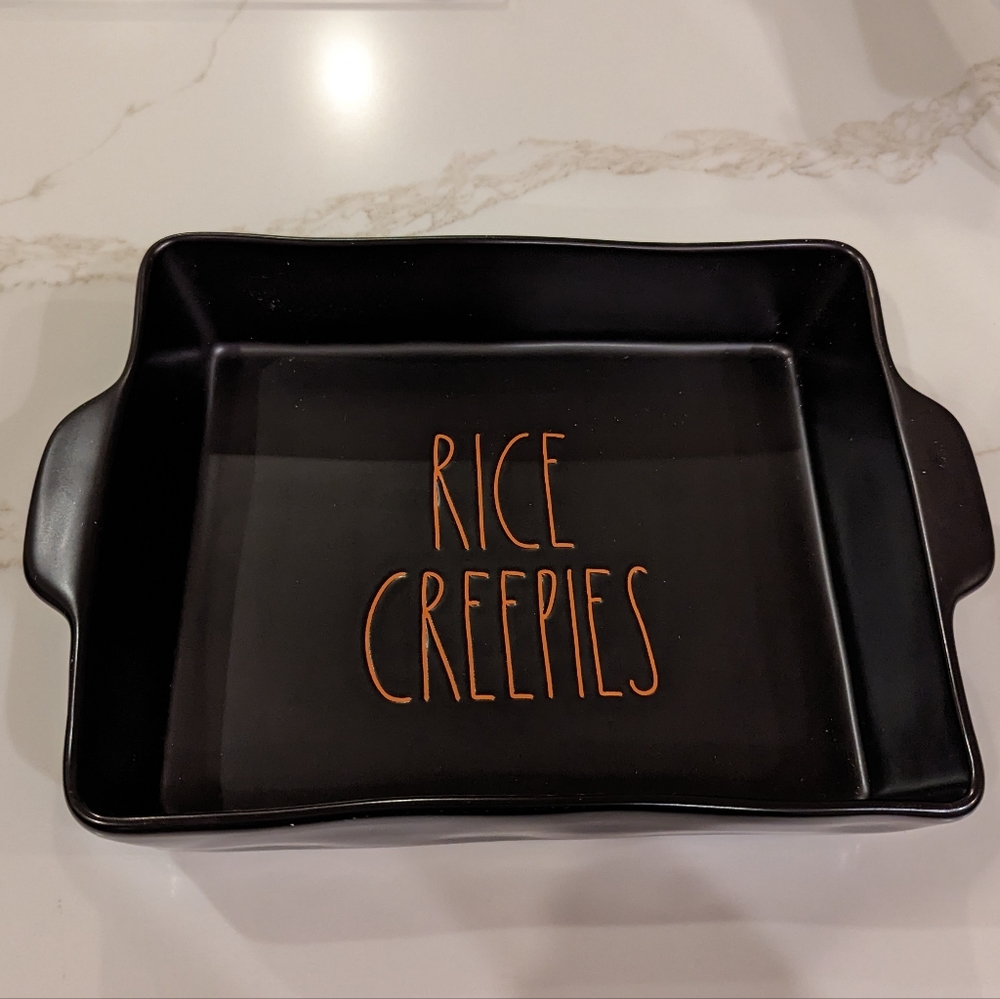 NWOT Rae Dunn Rice Creepies Halloween Casarole  Dish